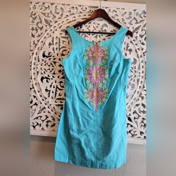 Lilly Pulitzer Dresses & Skirts - Lilly Pulitzer Women Kolby Cotton Short Sleeve Dress Floral Blue Size 10